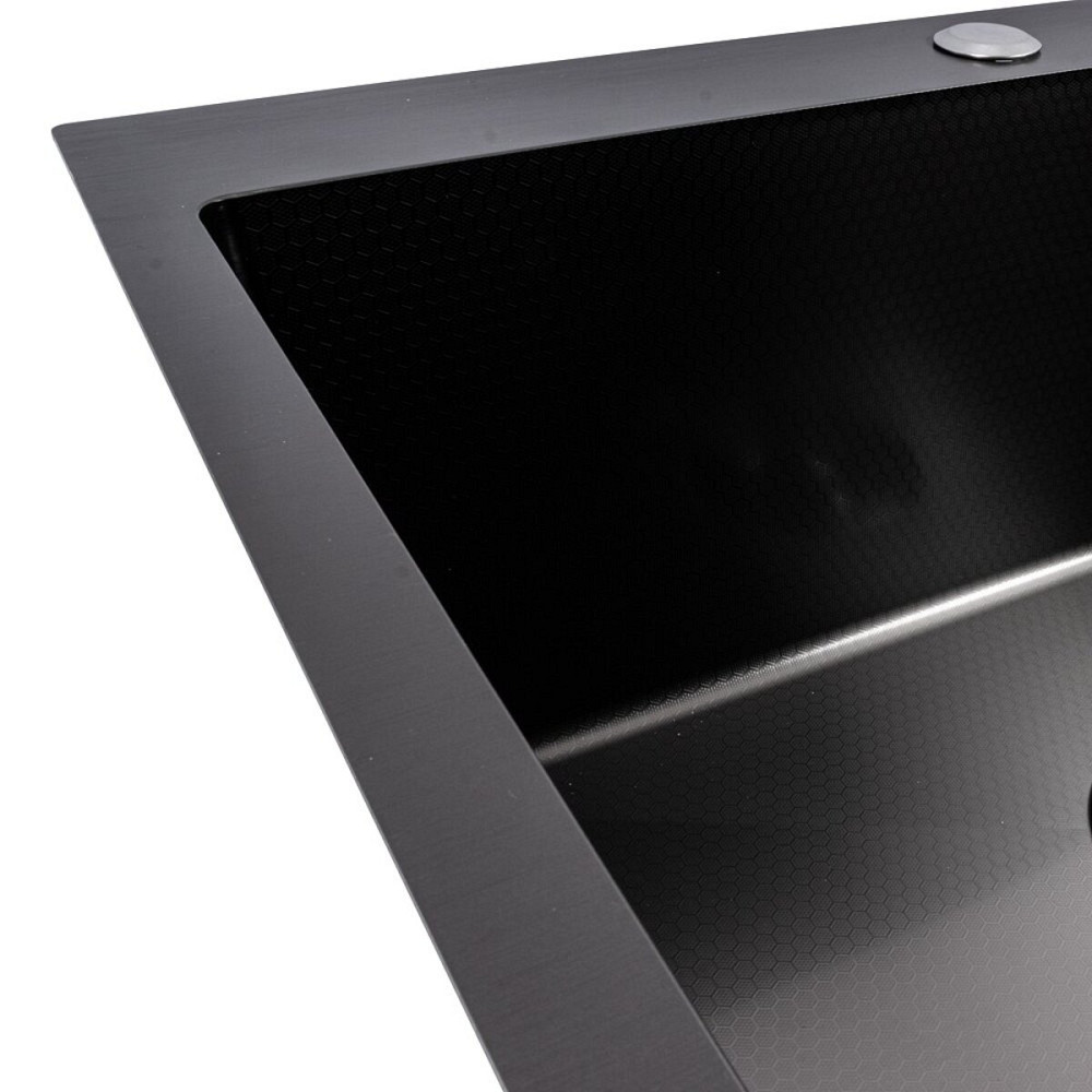 VALESO Кухонна мийка 60*50 PVD чорна VALESO Handmade DECOR (3,0/0,8) Київ - фото 4