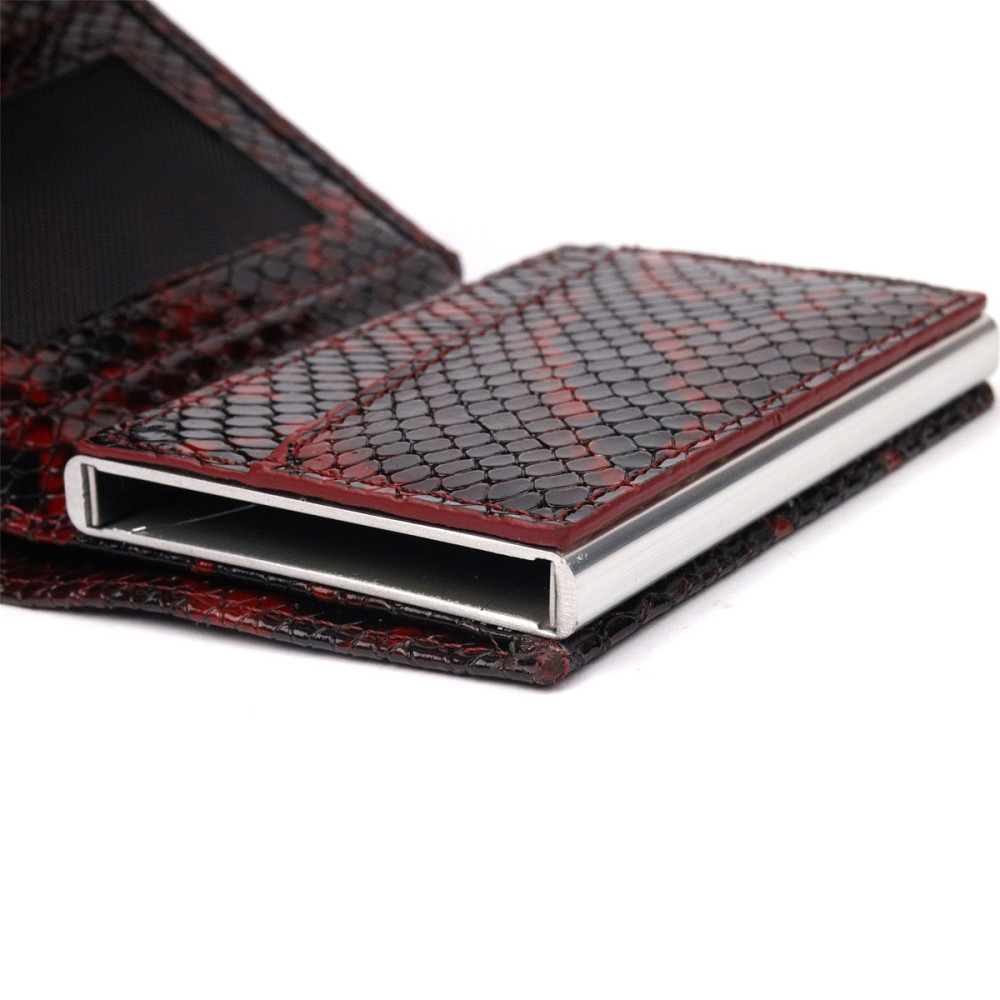 Візитниця з натуральної фактурної шкіри під змію KARYA 20984 Різнокольоровий Київ - фото 7