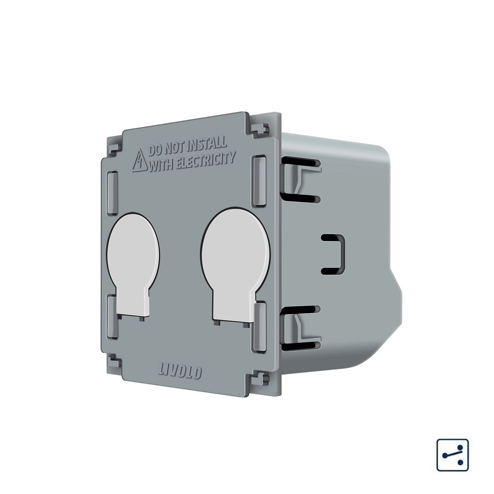 LIVOLO Сенсорний вимикач LIVOLO, 2-сенсорний, прохідний / перехресний, 5А 230В, без нейтралі (V Коломия - фото 1