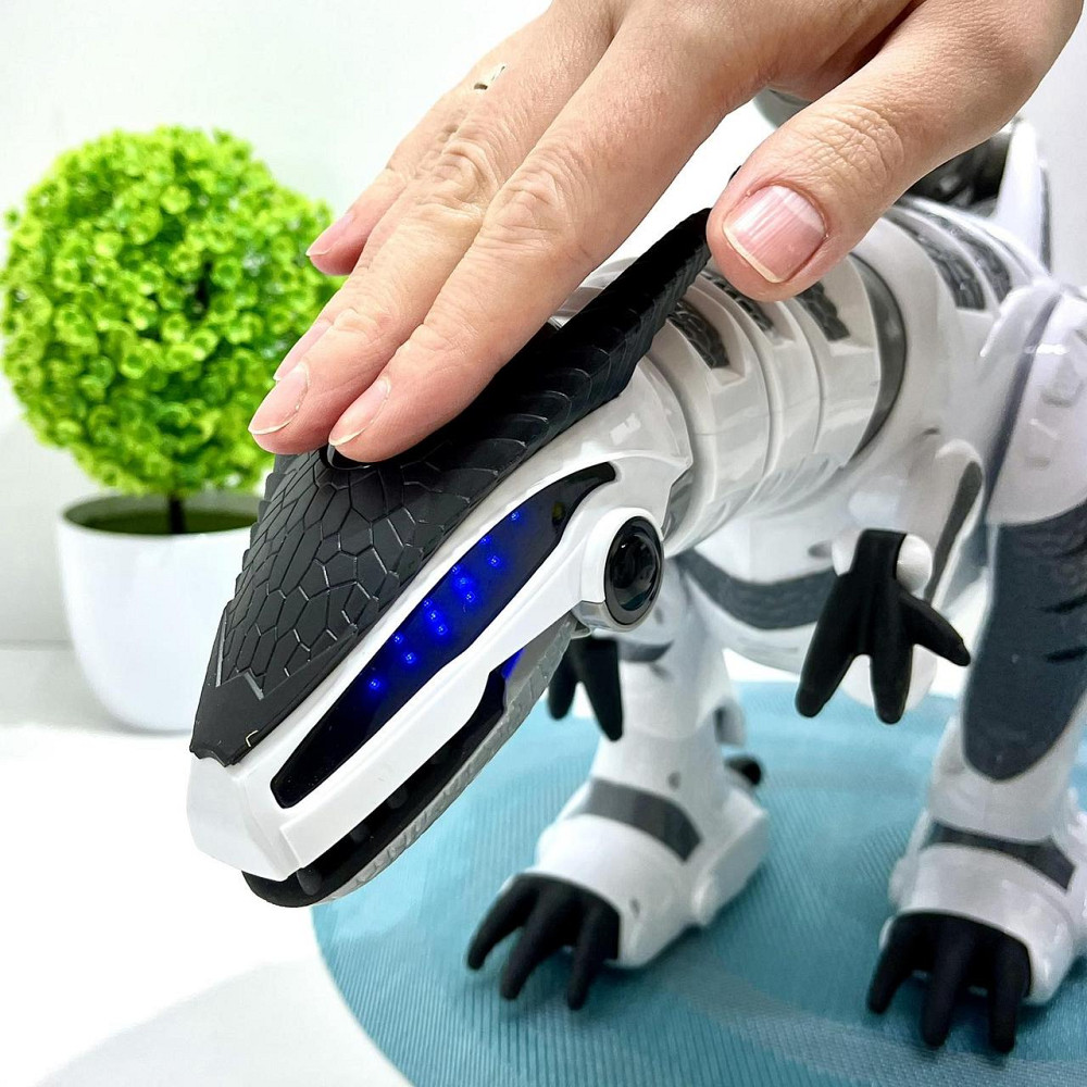 Динозавр на радіокеруванні звук світло ходить танцює рухомі деталі стріляє стрілами Біло-чорний (M 5474) Чернігів - фото 5