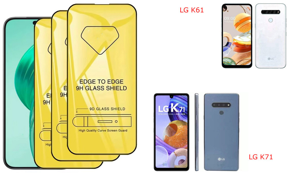 Защитное стекло DefenzoGlass для LG K61, LG K71 – двойная прочность Киев - изображение 1