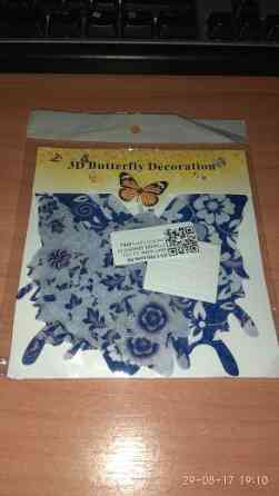 Декоративні метелики в квіточку - 12шт. Київ