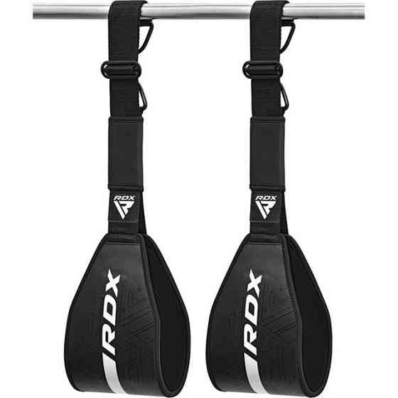 Петлі підвісні (петлі Береша) RDX F6 KARA Gym Workout Abs Straps Black/White Каменское