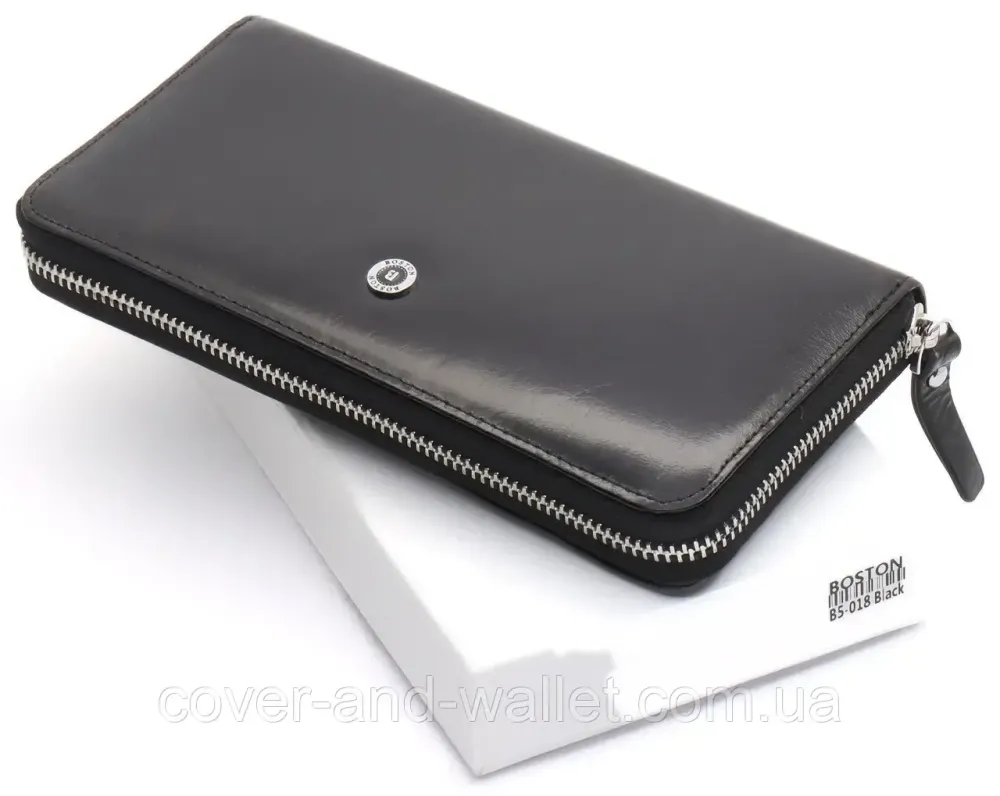 Презентабельный мужской портмоне клатч из гладкой кожи Boston B5-018 Киев - изображение 6