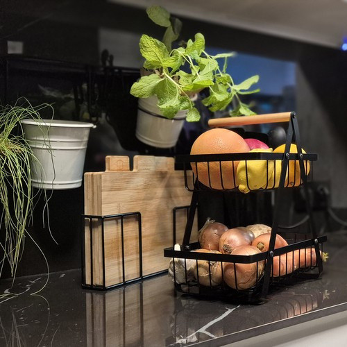 Кошик двоярусний для фруктів і овочів Ruhhy (24265) Чорний Нововолинськ - фото 8