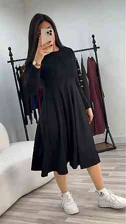 Жіноче стильне вечірнє плаття з двонитки Чорний, 60/62 Одеса