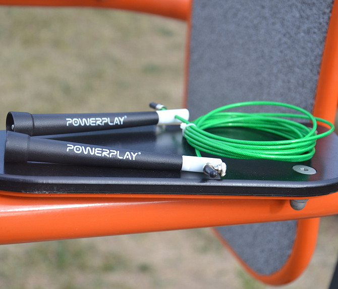 Скакалка швидкісна PowerPlay 4202 Ultra Speed Rope Зелена (2,9m.) Каменское - изображение 9