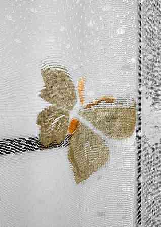 Тюль жакард VR-Textil № 1884т Арка на кухню колір білий 500х150 см (53-0088) Київ