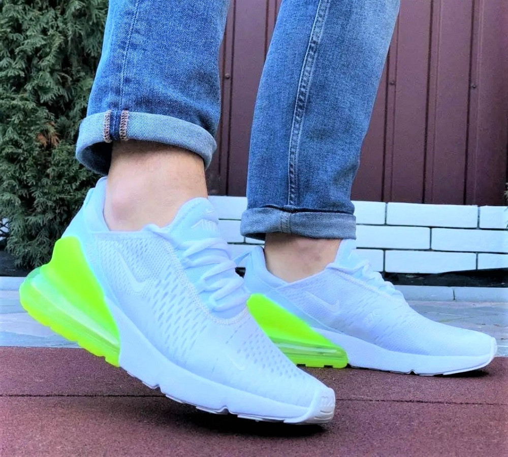 Кроссовки Nike 270 Мужские Белые Найк с Амортизацией Желтые (размеры: 45) Днепр - изображение 2
