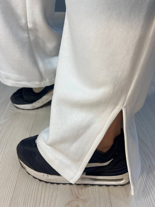 Костюм женский Quzen 472-472 пилот молния брюки палаццо широкие флис белый, белый, M Одесса - изображение 4