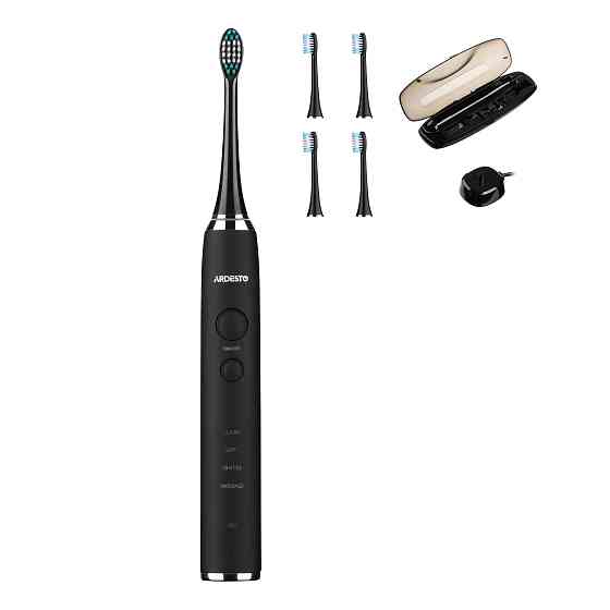 Щітка зубна електр. ARDESTO, ETB-211B, 40т. колив/хв, насадок-5, футляр, IPX7, чорний Київ