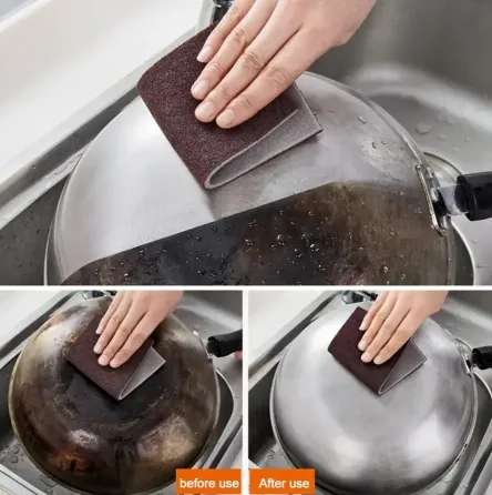 Абразивная губка для чистки посуды sandpaper AND-5599 Коломия