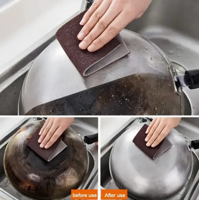 Абразивная губка для чистки посуды sandpaper AND-5599 Коломия - фото 3