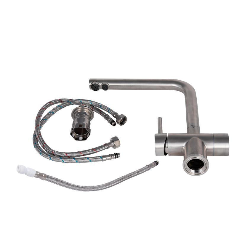 Смеситель для кухни с подключением для питьевой воды Lidz Aria LDARI020F1NKS43359 Nickel Харьков - изображение 5