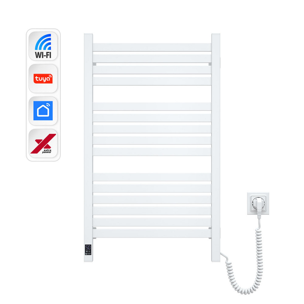 Електрична сушарка для рушників NAVIN Авангард X 480х800 Sensor з WI-FI правобічна, біла Київ - фото 1