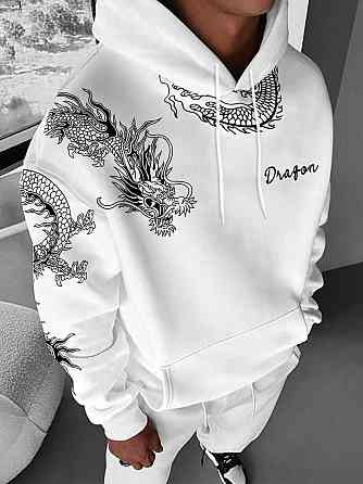 Худи, біла толстовка чоловіча, світшот 2702804567 розмір оверсайз (S,M,L) Дніпро