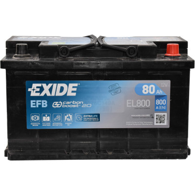 Акумулятор автомобільний EXIDE START-STOP EFB 80A (EL800) Вінниця - фото 1