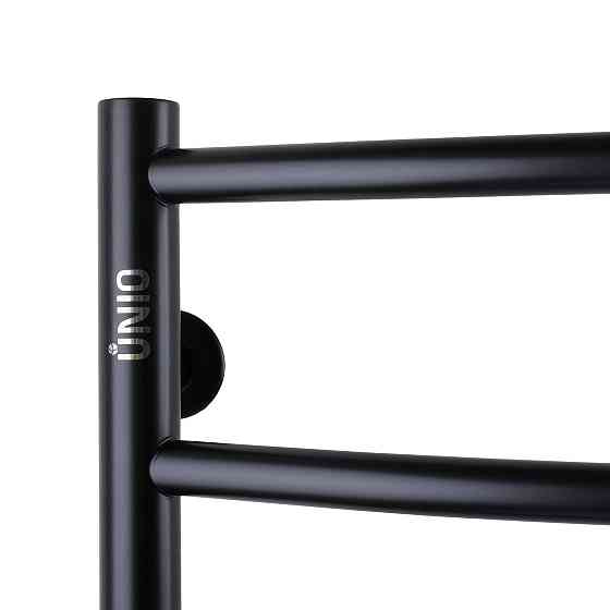 Рушникосушарка UNIO LD W 700-500-7 BLK Драбинка Дуга вода чорна Киев