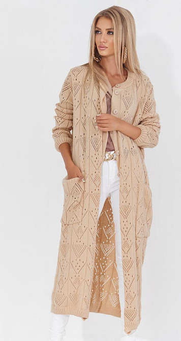 Ажурний кардиган із кишенями (48-52) Київ - фото 3