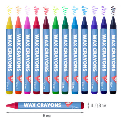 Олівці кольорові Yes Line Friends воскові 12 шт (590141) Вінниця - фото 2