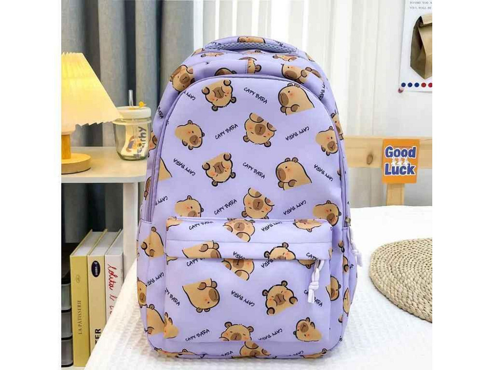 Рюкзак Capybara лавандовий 43*30*14см 658-4 ТМ КИТАЙ Київ - фото 1