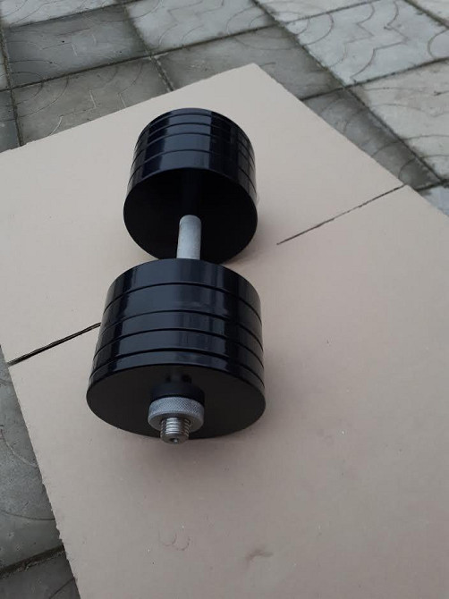 Гантелі набірні 2 по 50 кг Гантелі, гирі, штанги та диски металеві з порошковим фарбуванням Київ - фото 3