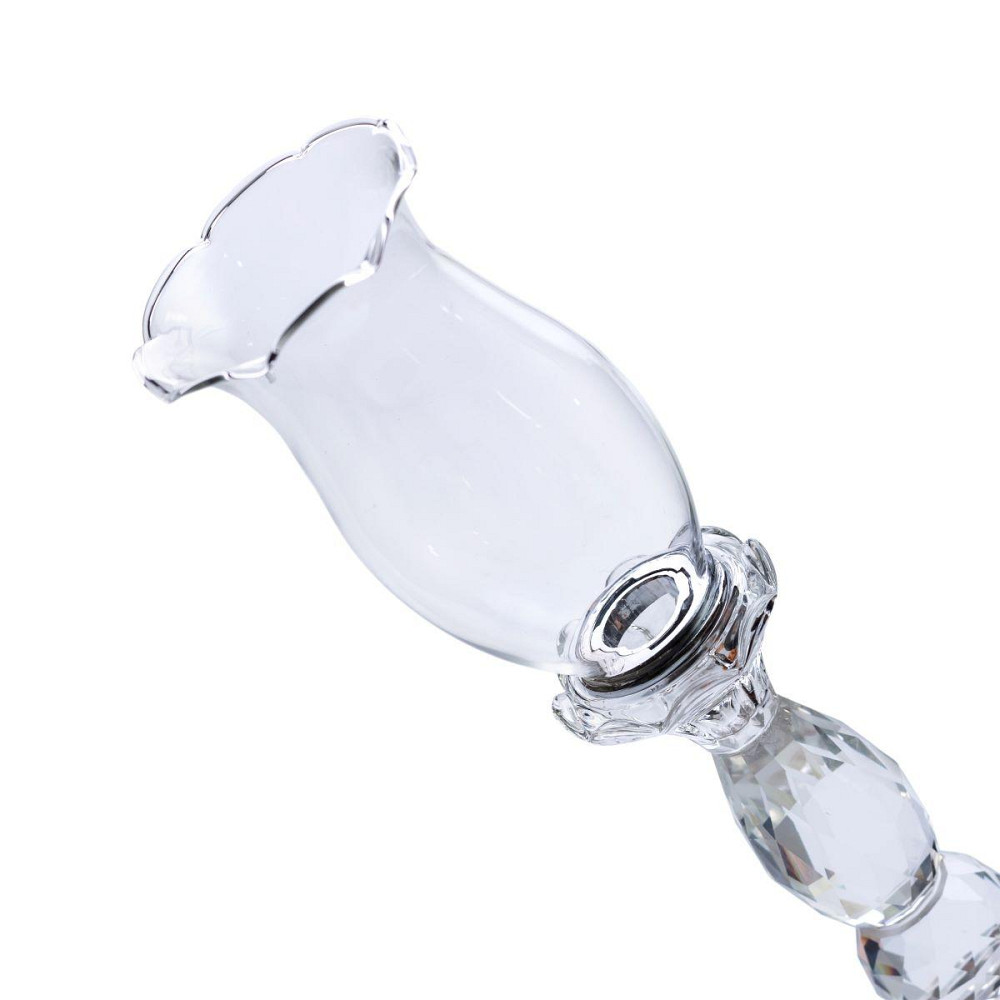 Підсвічник скляний 7×31.5 см підсвічник декоративний келих на ніжці HP-4-5M Київ - фото 4