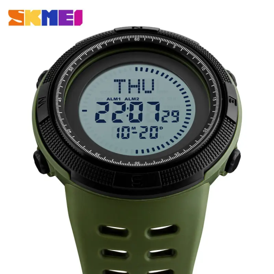 Часы мужские спортивные с компасом Skmei 1254 Compass (Зеленый) Винница