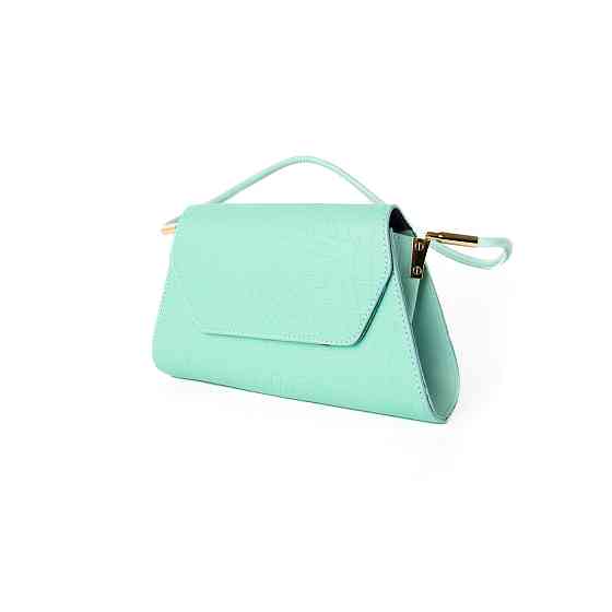 Сумка жіноча, стильний клатч, маленька сумочка через плече, міні сумка зі шкірозамінника, Мʼятна Кам'янець-Подільський