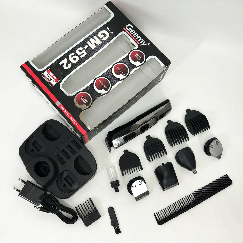 Набір для видалення волосся із зарядним пристроєм, Електрична машинка для стрижки побутова JR-28 Львів - фото 3