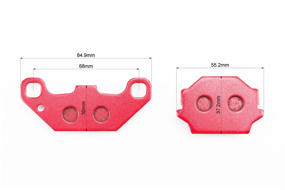 Гальмівні колодки (дискові) KAWASAKI ATV-KXF 250/KSF 250/KEF 300; SUZUKI ATV-LT 230/250/500 к-кт червоні Київ - фото 2