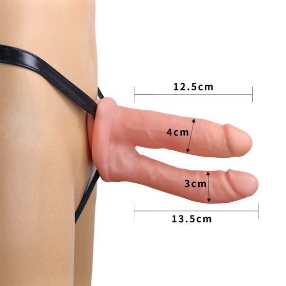Двойной страпон Unisex Hollow Strap On Sex Aura Киев