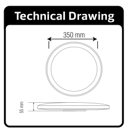 Світильник накладний BEL| NDA-30 30 W 6400 K чорний Одеса - фото 2