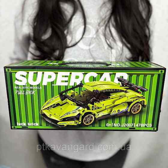 Конструктор машинка Ламборгини суперкар 470 деталей в контейнере Technic J 2007 C зеленый Хмельницкий