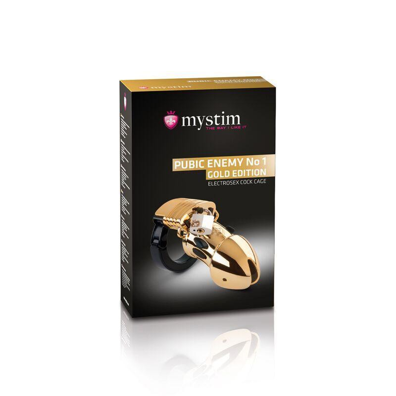 Клітка для члена з електростимуляцією Mystim Pubic Enemy No 1 - Gold Edition Sex Aura Київ - фото 10