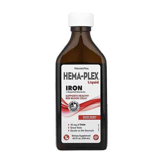 Залізо Nature's Plus Hema-Plex Liquid Iron 250 мл (рідина) Луцьк