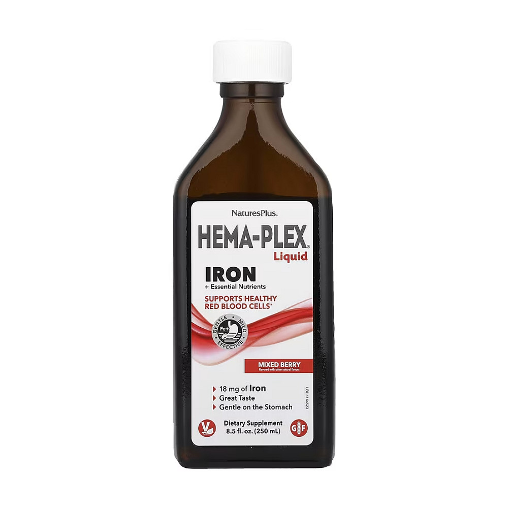 Залізо Nature's Plus Hema-Plex Liquid Iron 250 мл (рідина) Луцьк - фото 3