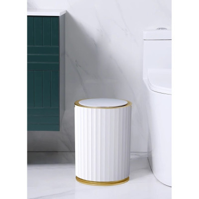 Контейнер для мусора JAH Nordic Сенсорный Белый с золотым 9 л (20259) Винница - изображение 7