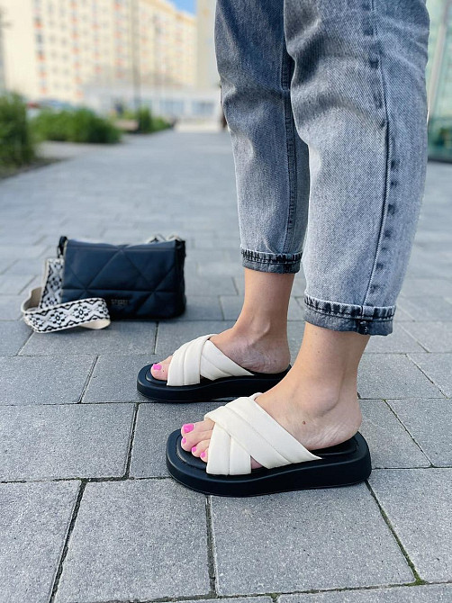 teona Шльопанці жіночі TEONA 265 бежеві (літо, шкіра натуральна) (5248) Коломия - фото 8