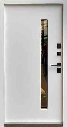 Двері вуличні Форт-М  модель Ніцца/Склопакет ТЕРМОРОЗРИВ антрацит (7016)/Білий мат Київ