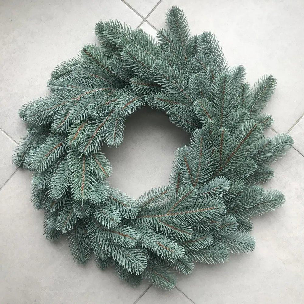 Рождественский венок из хвои Премиальный литой 45 см (Голубой) Винница - изображение 5