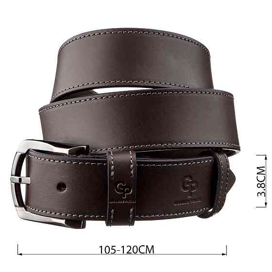 Ремінь чоловічий GRANDE PELLE 11158 джинсовий Коричневий Київ