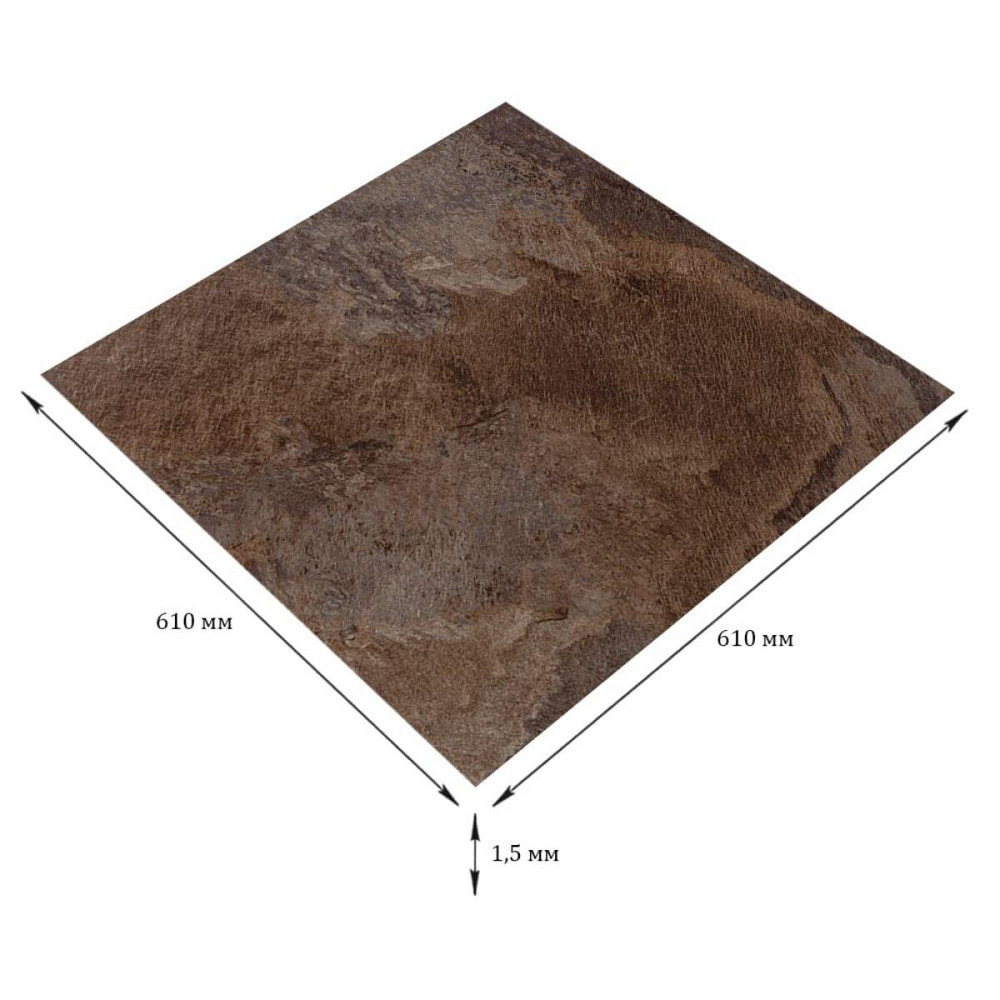 Самоклеящаяся LVT плитка 610х610х1.5мм SW-00003274 Днепр - изображение 2