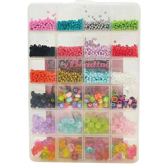 Детский набор бисера для создания украшений 610-34 ножницы, леска в комплекте Винница