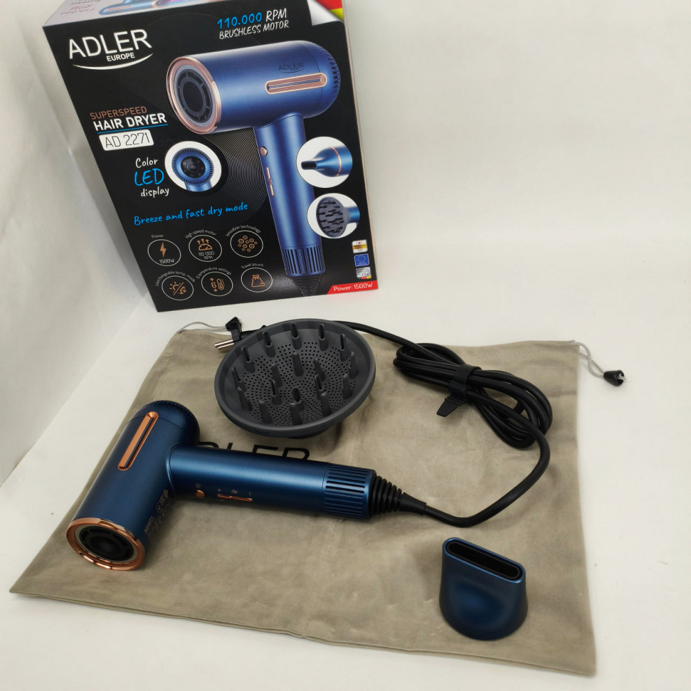 Фен Adler AD 2271 SUPERSPEED TURBO 1500Вт FU-38 Львів - фото 19