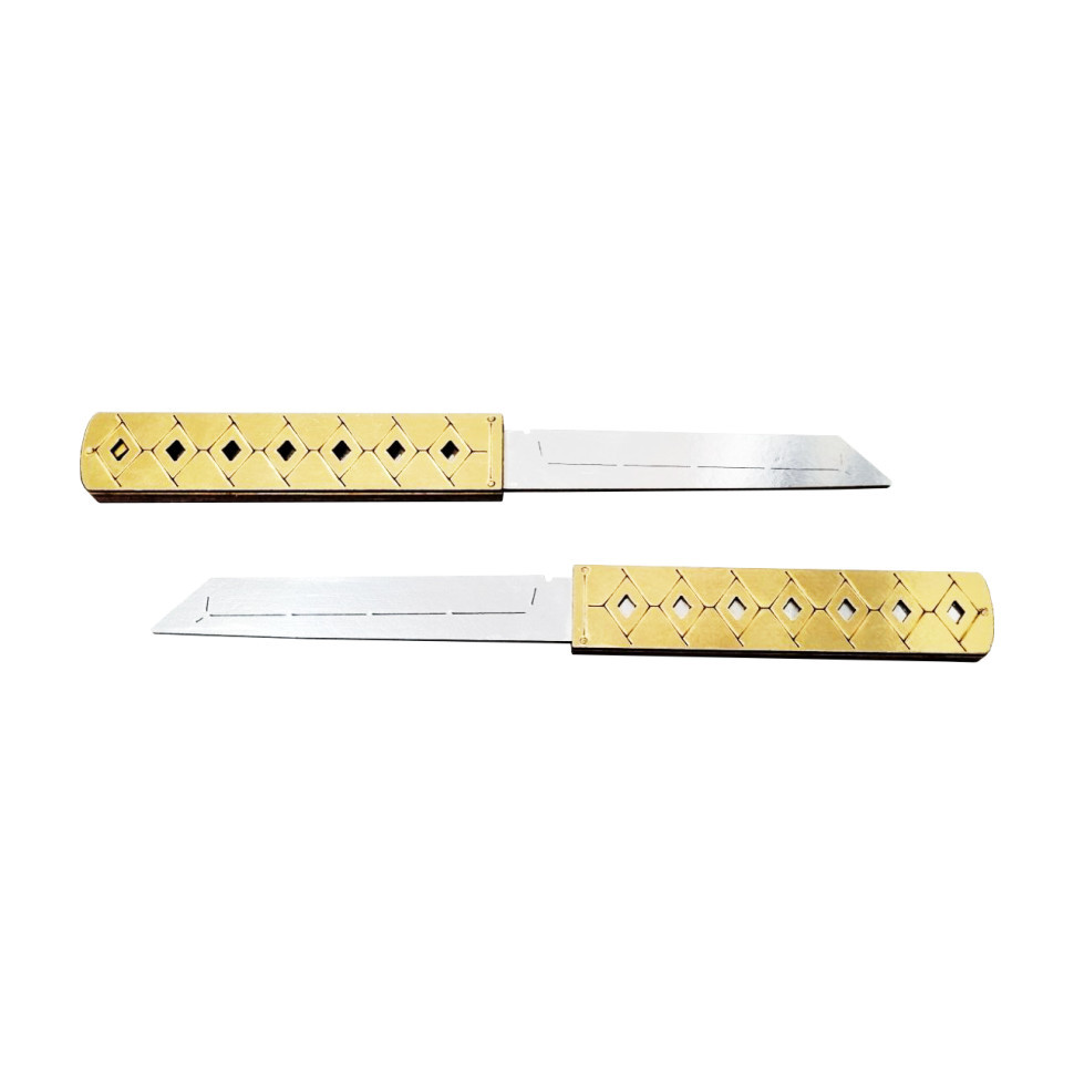 Дерев'яний сувенірний ніж "DOUBLE TANTO GOLD" DTAN-G Вінниця - фото 1