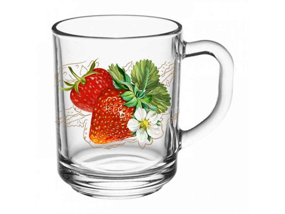 Чашка 250 мл Gren tea Клубника 3д ТМ FARGLASS Киев - изображение 1