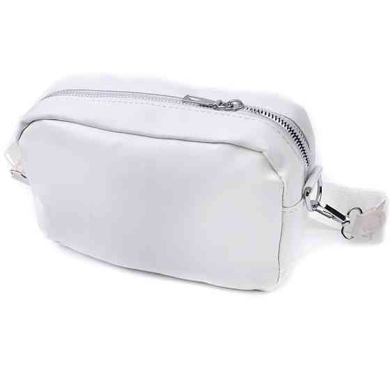 Елегантна жіноча сумка крос-боді з монетницею з екошкіри Vintage 22798 Білий Київ