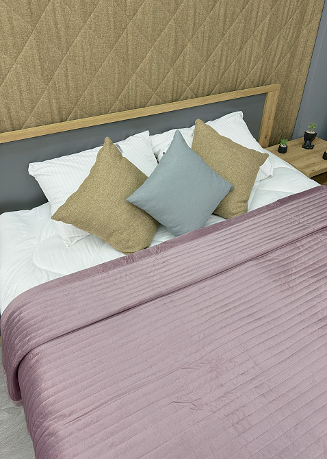 Покривало велюрове Кing Size 220х240 см колір ліловий (85-211) Київ - фото 7