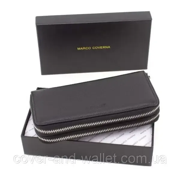 Мужской кожаный клатч кошелёк на две молнии Marco Coverna M39-3 Киев - изображение 10